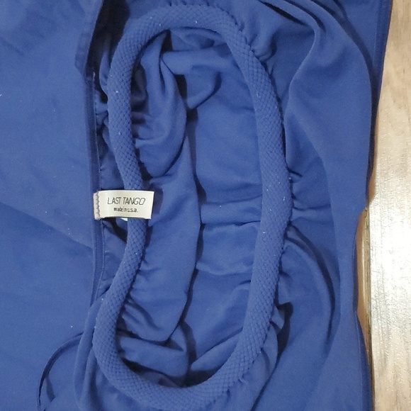 Blue Last Tango Stretchy V-Neck Tank Top - Picture 4 of 6